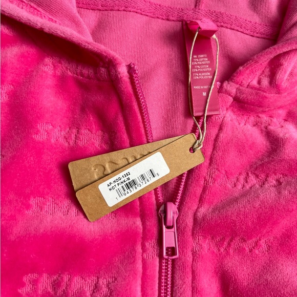 SKIMS Logo Velour Zip Up Hoodie NWT - Picture 2 of 2